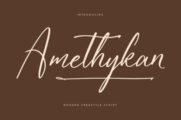 Amethykan: A Script Font for Elegant Web Design
