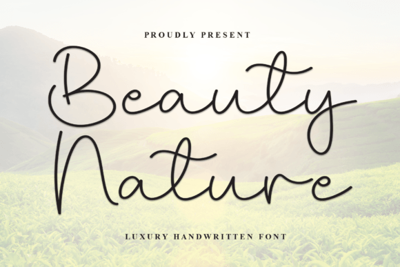 Beauty Nature: A Handwritten Typeface for Editorial Design