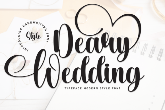 Deary Wedding Font: Perfect for Handmade Invites & Labels