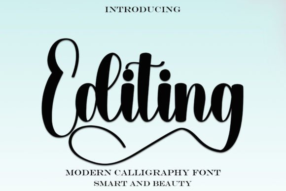 Editing Font: A Stylish Handwritten Typeface for Branding