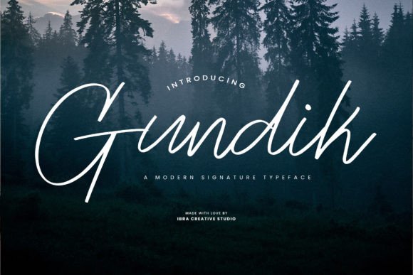 Gundik: A Modern Script Typeface for Editorial Elegance