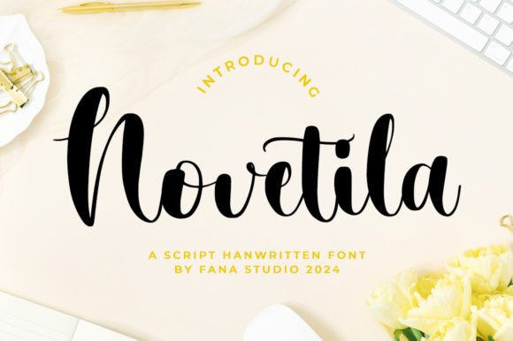 Novetila: A Modern Script Font for Web Design