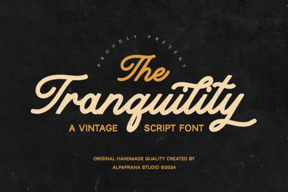 Tranquility: A Vintage Script Font for Editorial Design